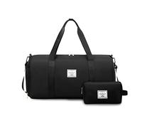 FANDARE Donna Borsone da Viaggio 2 pz/set Borse da palestra con Borsa Cosmetica Uomo Borsoni da palestra Sportiva Tote da viaggio Borsa Sportiva Weekender Piscina Palestra Borsa a Spalla Nero