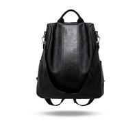 FANDARE Donna Zaino Casual Antifurto Borse a zainetto Borse a spalla Ragazze Borsa Tracolla Borse a Mano Impermeabile Zaini Zainetto Cartelle Scuola Daypacks Zainetti Viaggio Lavoro Shopping PU Nero
