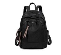 FANDARE Donna Zaino Casual Borsa da Scuola Ragazze Backpack Luce Impermeabile Daypack per Scuola Viaggio Lavoro Shopping Nero