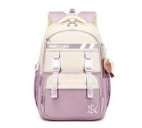 FANDARE Donna Zaino Casual Zainetto Ragazza Zaino Scuola Zaino Università Ragazzo Cartella Color-blocking Daypack Zainetti per bambini Borsa zaino Uomo Borsa viaggio Adolescenti Backpack Viola