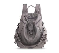 FANDARE Donna Zaino Moda Borse a Tracoll Impermeabile Borse a Spalla Ragazze Zainetto Backpack per Università Lavoro Shopping Incontri Festa Zaini PU Grigio