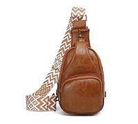 FANDARE Donna Zaino Monospalla Borsa a Tracolla da Palestra Con Tracolla Larga Regolabile - Elegante Borsa a Spalla in Pelle PU - Pochette Telefono Borsello Crossbody per Viaggio - Marrone