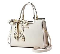 FANDARE Elegante Borsa a Mano Donna Borse Tote Borse a Spalla PU Pelle Borse a Tracolla Grande Capacità Borse Messenger per Shopping Viaggio Lavoro Incontri Bianco