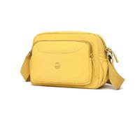 FANDARE Elegante Borsa a Tracolla in Nylon Borsa a Spalla Moon da Donna con Tracolla Regolabile Messenger Crossbody Bag Zain a spalla singola Borse messenger Bandoliera Ragazza Borse a mano Giallo