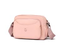 FANDARE Elegante Borsa a Tracolla in Nylon Borsa a Spalla Moon da Donna con Tracolla Regolabile Messenger Crossbody Bag Zain a spalla singola Borse messenger Bandoliera Ragazza Borse a mano Rosa