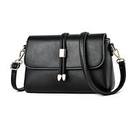 FANDARE Elegante Borsa a tracolla Spalla Borsa da Donna Borsa a Spalla Messenger Borse a Spalla Shopping Viaggio Sacchetto Messenger Crossbody Bag in Pelle PU Nero