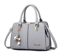 FANDARE Elegante Borsa da Donna Borsa a Mano Borsa a tracolla Spalla Borse Tote da donna Borsetta per Shopping Viaggio Partito Sacchetto Borsetta in Pelle PU Grigio A