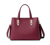 FANDARE Eleganti Borsa Donna Tracolla Borsa a Tote Mano Borsa Spalla Pelle PU Impermeabile Messenger Grande Capacità Shopping Viaggio Partito Work Rosso
