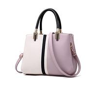 FANDARE Eleganti Borsa Donna Tracolla Spalla Borsa a Tote Mano Pelle PU Impermeabile per Shopping Viaggio Partito Work Crossbody Bag Viola