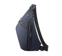 FANDARE Espandibile Sport Zaino Monospalla Borse a spalla da palestra Uomo Donna PU Pelle Sling Crossbody Bag Zaini da escursione Borsa a tracolla viaggio Borsello Marsupio Borsa Blu a destra