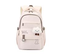 FANDARE Giovane Zaini Casual Adolescente Ragazza Ritorno a scuola Studente Accattivante zaino Uomo Donna Borse a zainetto Borsello Borsa ufficio giorno Ragazza Sacca Viaggio Daypacks Beige Bianco