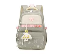 FANDARE Graffiti Zaini Casual Dalle Quotidiani Versatili Urbani Adolescente Ragazza Minimalista Carino Zaino Studente Borse a zainetto Borsello Borsa ufficio Viaggio Daypacks Grigio chiaro