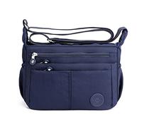 FANDARE Leggero Borsa a Spalla Tracolla Donna Casuale Monospalla Impermeabile Nylon Università lavoro Ciclismo Viaggio Palestra Sling Bag Blu