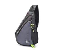 FANDARE Leggero Borsa a tracolla Borsa a spalla Sling Bag Borsa a tracolla per uomo donna per scuola viaggio escursionismo campeggio escursione ciclismo equitazione durevole poliestere, grigio, L,