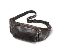 FANDARE Marsupio Sportivo Monospalla Zaino Uomo Monospalla Ragazzo Borsa a tracolla Pelle Borse a spalla Impermeabile Sling Bag per Festa,Viaggi, Corsa,Tour in Bicicletta Marrone