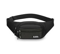 FANDARE Marsupio Uomo Donna,Marsupi sportivi con 3 Zip Tasche, Zaino Monospalla con la Tracolla Regolabile Borsa a spalla,per Ciclismo Running Escursionismo Trekking Concerti Lavoro Nero B