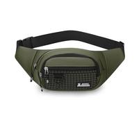 FANDARE Marsupio Uomo Donna,Marsupi sportivi con 3 Zip Tasche, Zaino Monospalla con la Tracolla Regolabile Borsa a spalla,per Ciclismo Running Escursionismo Trekking Concerti Lavoro Verde A