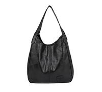 FANDARE Moda Borsa Donna Impermeabile Borse A Tracolla Borsa Spalla PU Cuoio Borsa Bucket per Viaggi Lavoro Shopping Festa, nero, L