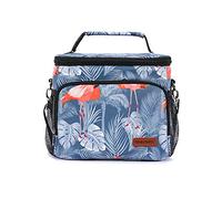 FANDARE Moda Borsa Termica Isolante Pranzo al Sacco Borsa da Picnic Borsa frigo Acquisti Auto Borsa a tracolla per Campeggio Nautica Spiaggia Pesca Scuola Lavoro Lunch Bag Poliestere Blu