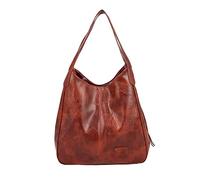 FANDARE Moda Borse a Mano da donna Impermeabile Borsa a Tracolla Borse Tote da donna PU Pelle Borse a Spalla per Shopping Viaggio Lavoro Incontri Marrone A