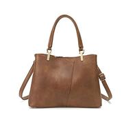 FANDARE Moda Borse a Mano da donna Impermeabile Borse Tote da donna Borsa a Tracolla PU Pelle Borse a Spalla per Shopping Viaggio Lavoro Incontri Marrone