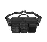 FANDARE Moda Marsupio da Uomo Zaino Monospalla Militare Marsupio Sportivo Borsello Zaino Spalla Borsa Cintura Impermeabile per Trekking Running Ciclismo Viaggio Sports Nero