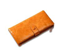FANDARE Moda Portafogli RFID Portamonete da Donna Pochette Uomo Clutch Portafogli Pelle Porta Carte di Credito Portafogli con Porta Biglietti da Visita Porta Banconote Festa Portafoglio Marrone