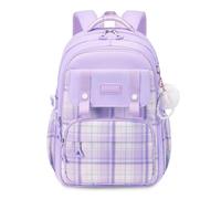 FANDARE Moda Zaino Casual Zaino Scuola Zaino Porta PC Zaino Università Ragazzo Ragazza Cartella Color-blocking Daypack Zainetti per bambini Borsa Uomo Donna Borsa viaggio Adolescenti Backpack Viola