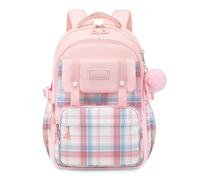FANDARE Moda Zaino Casual Zaino Scuola Zaino Porta PC Zaino Università Ragazzo Ragazza Cartella Color-blocking Daypack Zainetti per bambini Borsa Uomo Donna Borsa viaggio Adolescenti Backpack Rosa
