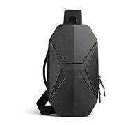 FANDARE Moda Zaino Monospalla Zaino Spalla con USB Borsa a tracollo Uomo Sling Crossbody Bag Business Borsello a tracolla per Trekking Ciclismo Viaggio Sports Impermeabile EVA Nero