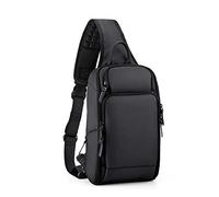 FANDARE Monospalla Uomo Zaino Monospalla Borsello da Uomo 7.9 inch tablet con USB Borsa a Tracolla Grande Capacità Borsa Sportiva Sling Bag Ciclismo/viaggio Impermeabile Poliestere Nero