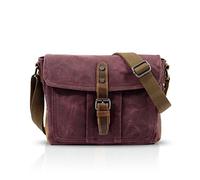 FANDARE New Borsa A Tracolla Del Computer Portatile 7.9 Pollici Busta Bag Uomini Commercio Viaggi Multifunzionale Avvolgere Crossbody Bag Traspirante Tela, Rosso, L, Zaino per il tempo libero