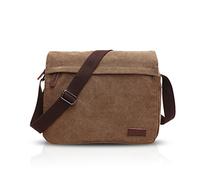 FANDARE New Borsa a Tracolla Uomo Affari Studente Viaggio Portatile Crossbody Bag Grande Capacità Multi-pocket Traspirante Tela