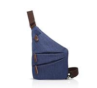 FANDARE New Sling Bag Shoulder Crossbody Bag Sport Party Viaggi Portatile Borsa a Tracolla Anti-theft Uomini Impermeabile Poliestere, Blu, L, Zaino per il tempo libero