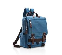 FANDARE New Zaino Uomo Business Sling Bag Student Outdoor Viaggio Borsa a Tracolla Traspirante Tela Blu B