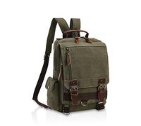 FANDARE New Zaino Uomo Business Sling Bag Student Outdoor Viaggio Borsa a Tracolla Traspirante Tela Verde B