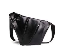 FANDARE Nuovo Monospalla Zaino Uomo Monospalla Pelle segmentato Borsello da Uomo Borsa a Tracolla Borsa Sportiva Sling Crossbody Bag Affari Ciclismo Viaggio Grande Capacità Impermeabile Nero