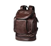 FANDARE Nuovo Zaino Borsetta Uomo PU per Computer Portatile 15.6 Pollici Zainetto con USB Universitaria Borsa da scuola per Scuola Viaggio lavoro con scomparto per scarpe Daypack Marrone
