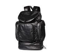 FANDARE Nuovo Zaino PU Borsetta Uomo per Computer Portatile 15.6 Pollici Zainetto con USB Universitaria Borsa da scuola per Scuola Viaggio lavoro con scomparto per scarpe Daypack Nero