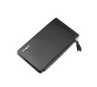 FANDARE Portamonete Portafogli Lungo Bifold Zip Wallet Estremamente Capiente Carte di Credito Tasche PU Nero