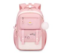 FANDARE Princess Zaino per bambini Ragazze Di nuovo a scuola zaino zainetto bambino Zaino Bambini Zainetto Scuola Borsa Zaino Scuola con strisce riflettenti Zaini Casual Ragazzo Borse da scuola Rosa