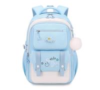 FANDARE Princess Zaino per bambini Ragazze Di nuovo a scuola zaino zainetto bambino Zaino Bambini Zainetto Scuola Borsa Zaino Scuola con strisce riflettenti Zaini Casual Ragazzo Borse da scuola Blu