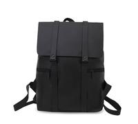 FANDARE PU Pelle Zaino Zaini Casual Zainetto Donna Uomo Porta PC Borsa da Scuola per 12.9 Pollici PC Borsa per Università Viaggio Lavoro Daypacks School Bag Nero