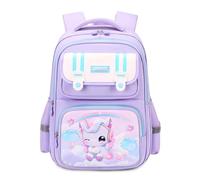 FANDARE Ragazze Princess Zaino per bambini Ragazzo zainetto bambino Zainetto Scuola Borsa Zaino Scuola con strisce riflettenti Zaini Casual Zaini scuola Borse da scuola Children Backpack Viola
