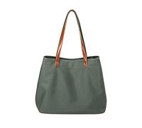 FANDARE Retrò Borsa a Mano Donna Borsa Tracolla Spalla Tote Impermeabile Nylon per 15 Pollice Tablet Shopping Viaggio Partito Work Verde L