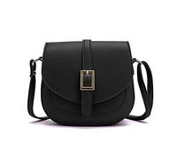 FANDARE Retro Borsa a tracolla da donna Borsa Messenger in Pelle PU Borse a Spalla Crossbody Bag Shopping Viaggio Sacchetto Borsetta Nero
