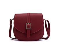FANDARE Retro Borsa a tracolla da donna Borsa Messenger in Pelle PU Borse a Spalla Crossbody Bag Shopping Viaggio Sacchetto Borsetta Rosso