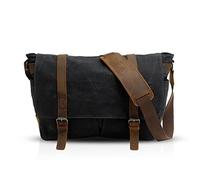 FANDARE Retro Borsa a tracolla Messenger Bag Tela Borsa a tracolla per 14 Pollice Laptop Briefcase Borse A Tracolla Uomo Donna Borsa Sportiva Lavoro Scuola Zaino