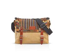 FANDARE Retro Borsa a Tracolla Uomini/Donne Business Commuter Crossbody Bag Outdoor Viaggi Campeggio Grande Capacit脿 Messenger Bag Traspirante Tela, cachi, L, Zaino per il tempo libero