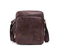 FANDARE Retro Borse a tracolla Borse a spalla da Uomo Zaino monospalla Pelle Sacchetto Borse Messenger Ventiquattrore Borsello per Viaggio Lavoro Arrampicata Borsetta Impermeabile Marrone scuro